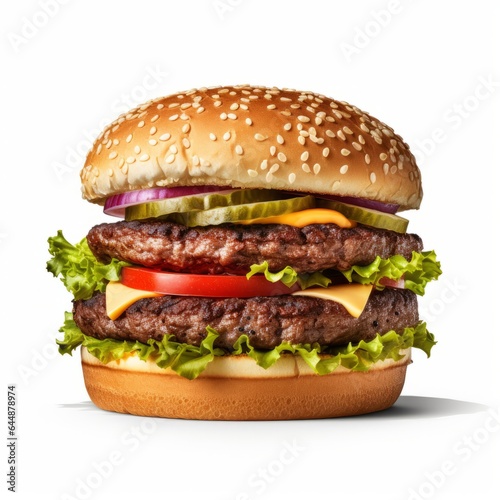 hamburger on a white background