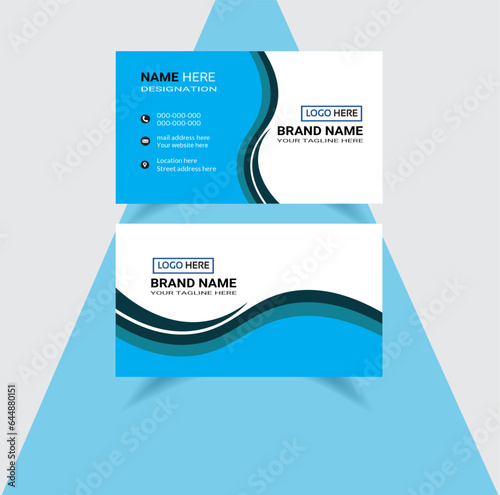 modern business card design . double sided design template . Creative and Clean Business Card Template.