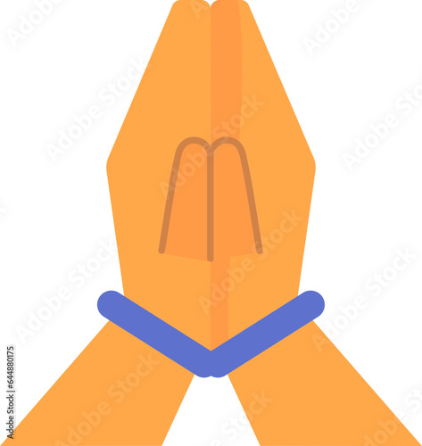 Blue Bangles Indian Female Hand Fold Icon Or Symbol.