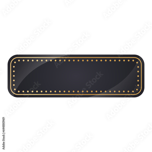 Wallpaper Mural Empty Rectangle Frame In Black And Golden Color. Torontodigital.ca