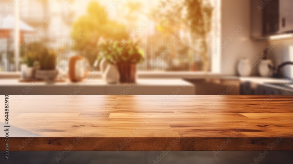 wooden table top illuminated by natural light from a nearby window wooden table top illuminated by natural light from a nearby window