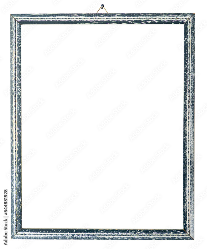 royalty free picture photo frame grey blue colored, isolated on white background with nail royalty free picture photo frame grey blue colored, isolated on white background with nail