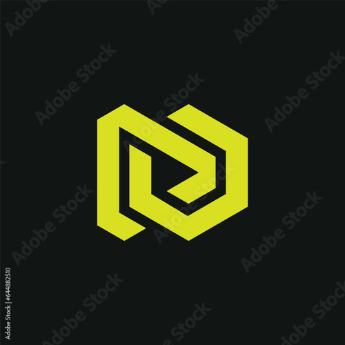 Modern initial letter OD or DO monogram logo