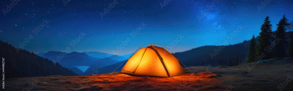 Nighttime Retreat: Camping Under Starry Skies
