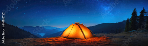 Nighttime Retreat: Camping Under Starry Skies
