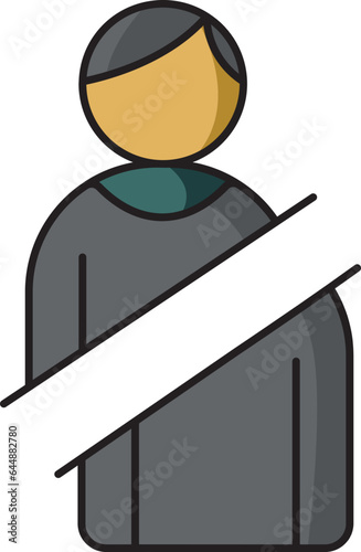 Flat Illustration of Teleport Human Icon. photo