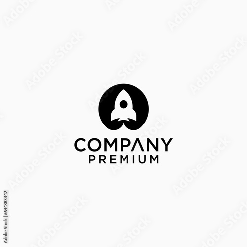 creative rocket logo design vector