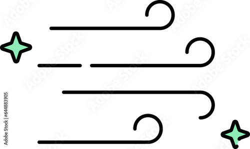 Green And Black Magic In Air Icon Or Symbol.