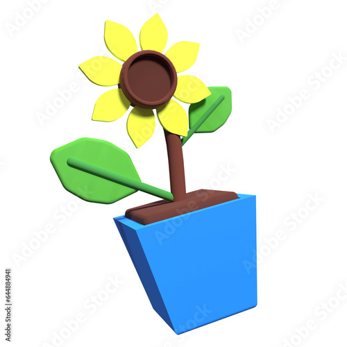 sunflower 3d icon