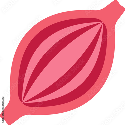 Flat Style Muscle Icon In Red Color.