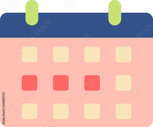 Flat Style Miss Date Colorful Icon.