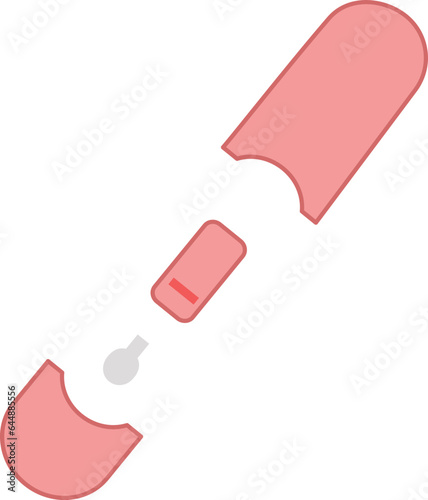 Infertility or Pregnancy Test Icon In Red And White Color.