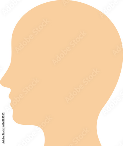 Yellow Illustration Of Male Baldness Icon.