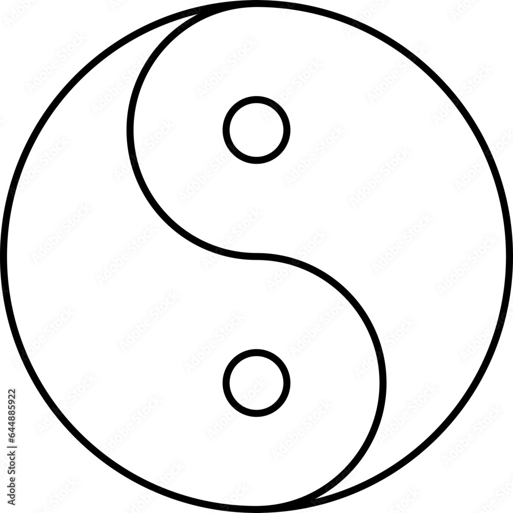 Isolated Taoism Symbol Or Icon. Isolated Taoism Symbol Or Icon.