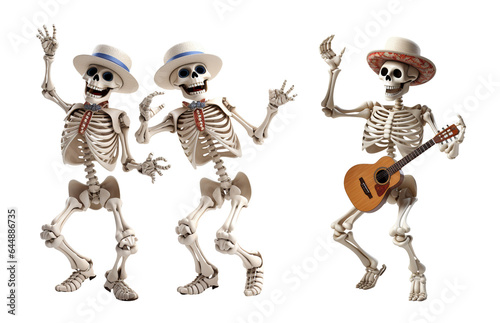skeleton with a skull