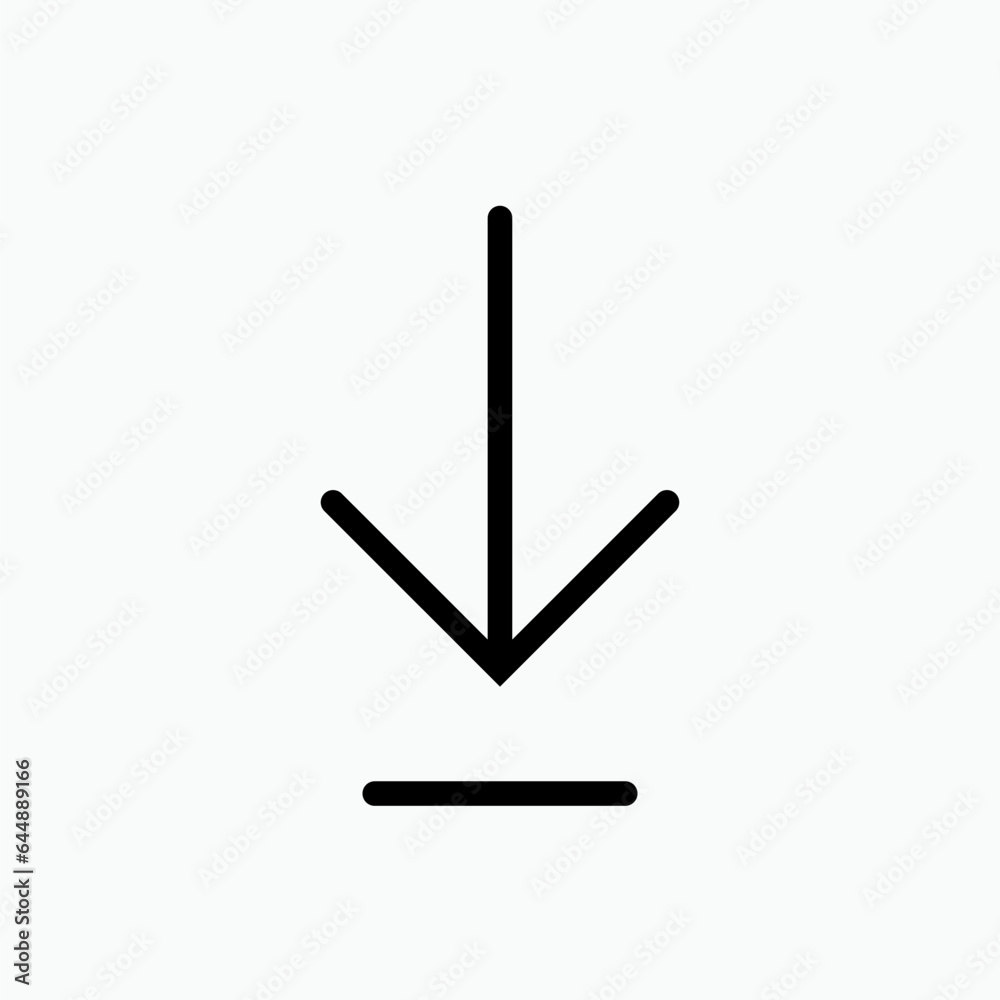 Down Arrow Button. Download, Direction Icon. Guidance Symbol. Recommended Route - Vector. Down Arrow Button. Download, Direction Icon. Guidance Symbol. Recommended Route - Vector.