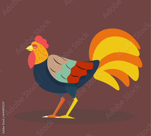  Vector hand drawn rooster 