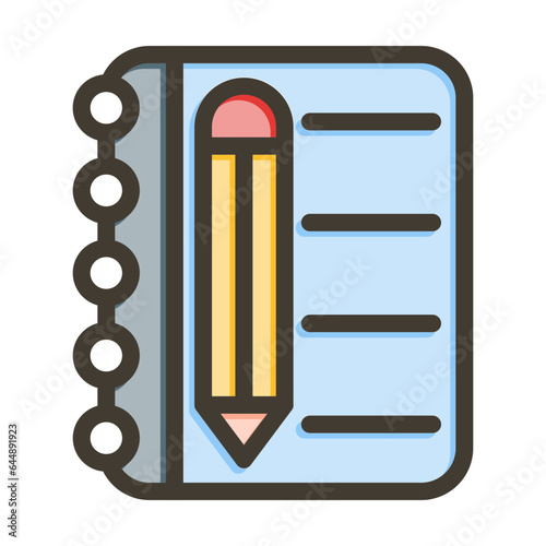 Brief Vector Thick Line Filled Colors Icon Design Vector Thick Line Filled Colors Icon Design
