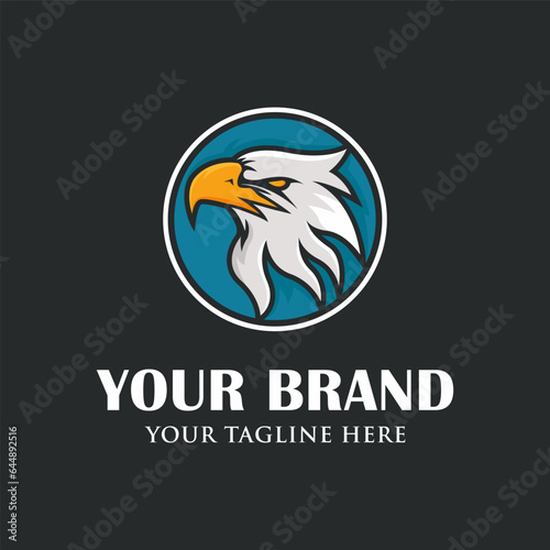 Eagle head logo design vector