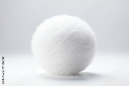 Round ball of bleached yarn. Generate Ai