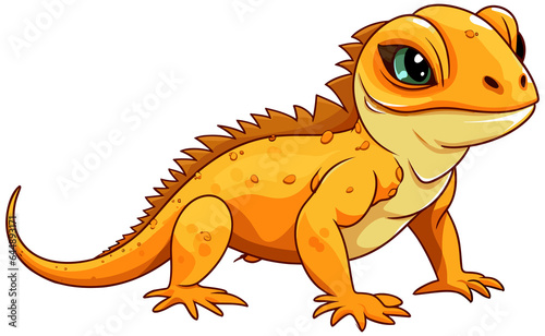 cartoon orange lizard  generative ai