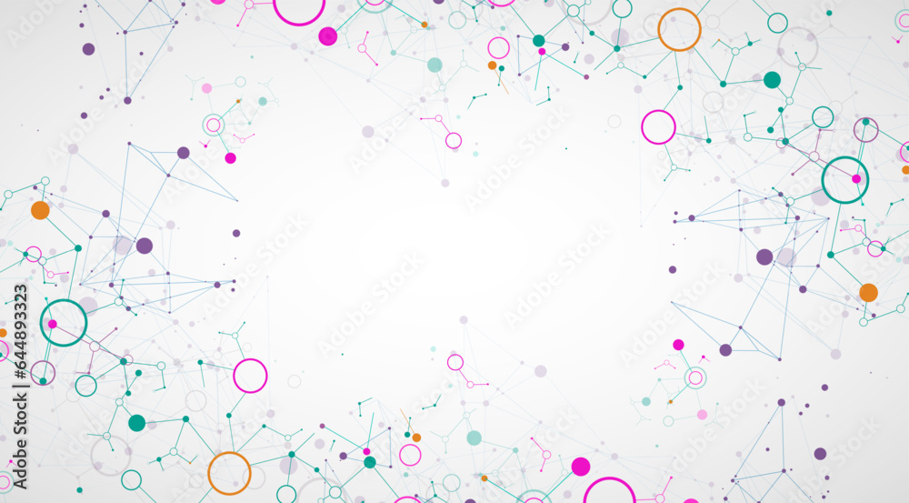 Geometric abstract background with connected line and dots. Futuristic digital background for science and technology. Geometric abstract background with connected line and dots. Futuristic digital background for science and technology.