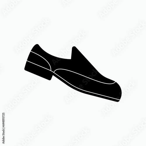 Formal Shoes for Man Icon. Office Worker. Footwear Symbol - Vector. 