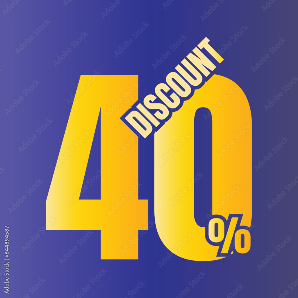 40% discount deal sign icon, 40 percent special offer discount vector, 40 percent sale price reduction offer design, Friday shopping sale discount percentage icon design 40% discount deal sign icon, 40 percent special offer discount vector, 40 percent sale price reduction offer design, Friday shopping sale discount percentage icon design