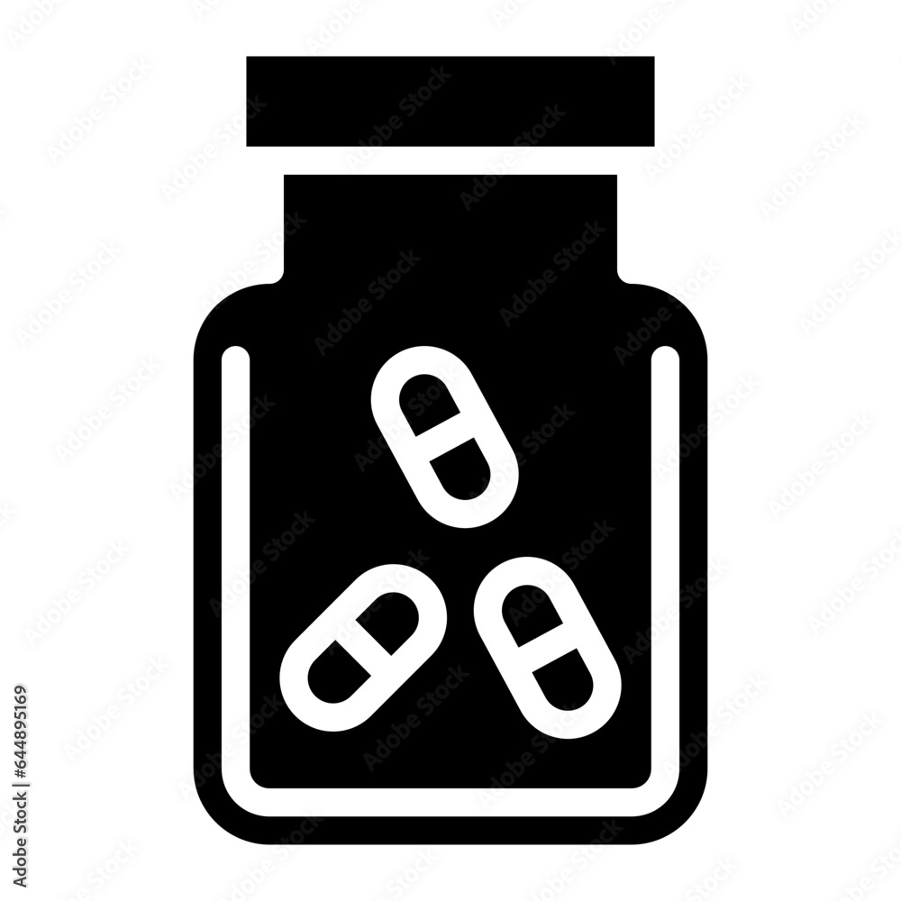 pill bottle glyph pill bottle glyph