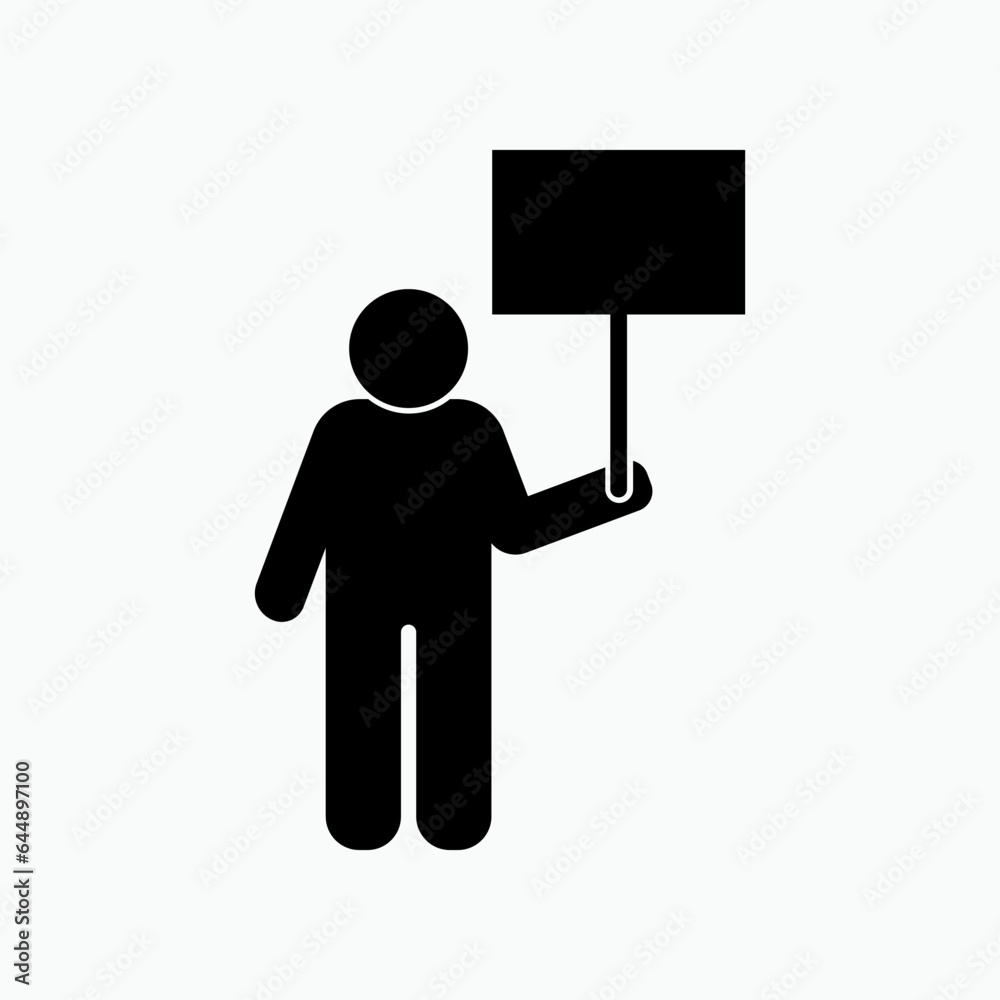 Protest Icon. Demonstration Symbol - Vector