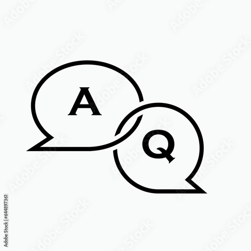 Q and A Icon. FAQ, Help Desk Symbol. Confirm, Question and Answer Symbol - Vector. 