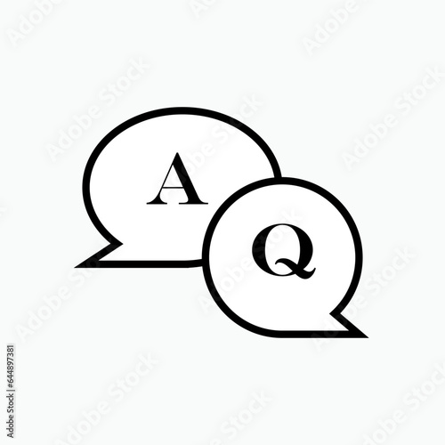Q and A Icon. FAQ, Help Desk Symbol. Confirm, Question and Answer Symbol - Vector. 