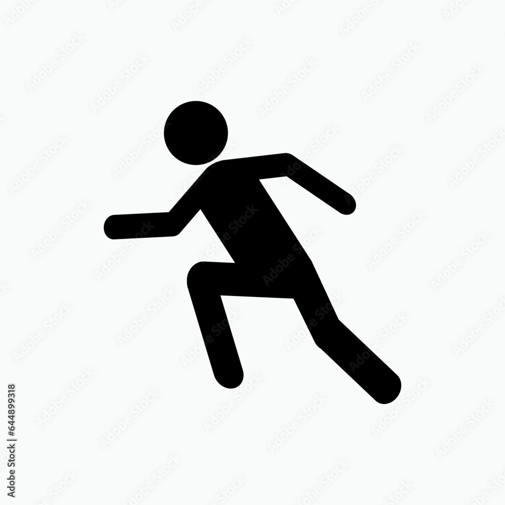 Running Icon. Move, Hurry Up Symbol - Vector. Running Icon. Move, Hurry Up Symbol - Vector.