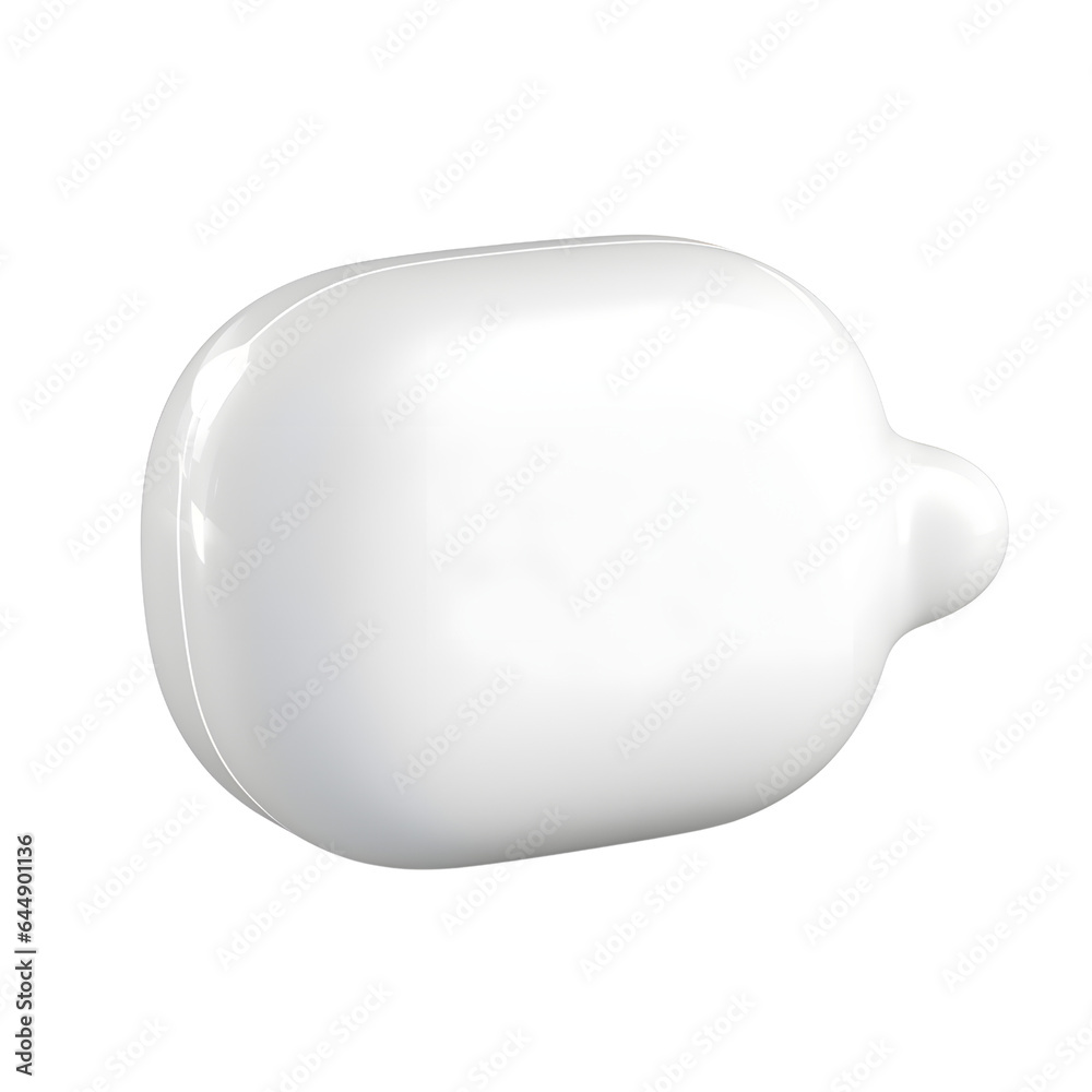 3D White Vector Speech Bubble, isolated on transparent background 3D White Vector Speech Bubble, isolated on transparent background