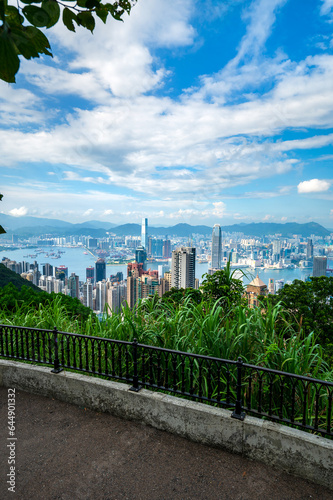 Hong Kong island downtown modern cityscape on a blue sky daytime © creativefamily