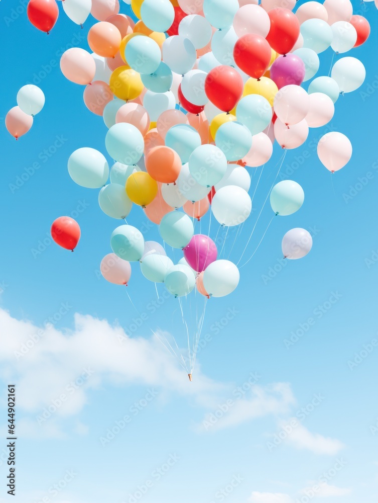 vertical wallpaper. colored balloons.