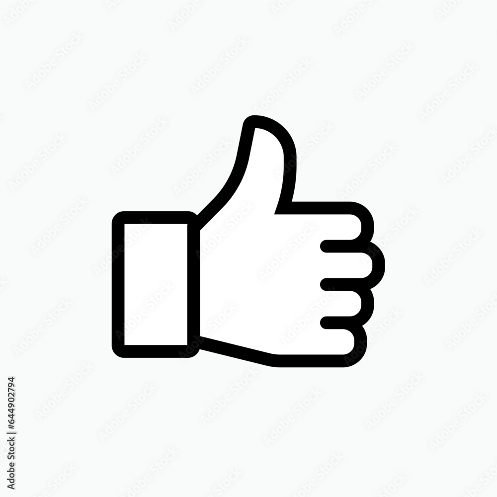 Thumb Icon. Like, Up Gesture. Agree Symbol - Vector. Thumb Icon. Like, Up Gesture. Agree Symbol - Vector.