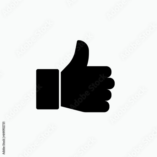 Thumb Icon. Like, Up Gesture. Agree Symbol - Vector.