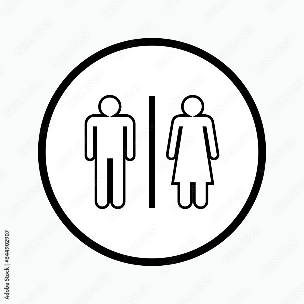 Toilet Room Icon. Separated User. Toilet Room Icon. Separated User.