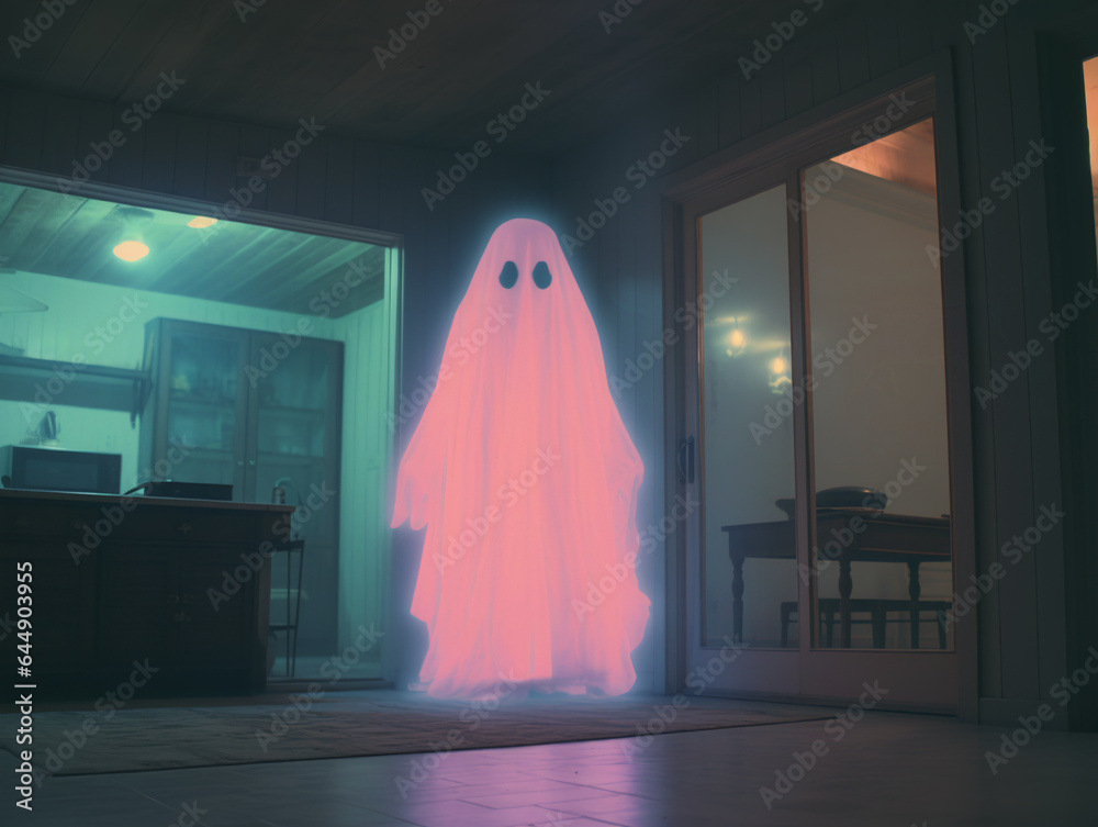 AI-generated photo of the Halloween solitary ghost ghoul spirit in the ...