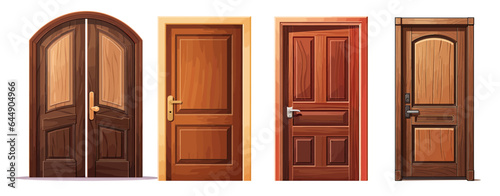 Wide close door. Unlocked entry, wooden doorframe