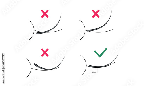 The right and wrong way to attach eyelashes to natural lashes. Eyelash Extension Guide