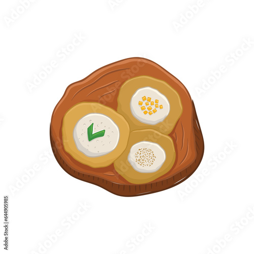 Indonesian Traditional Food Snack Illustration