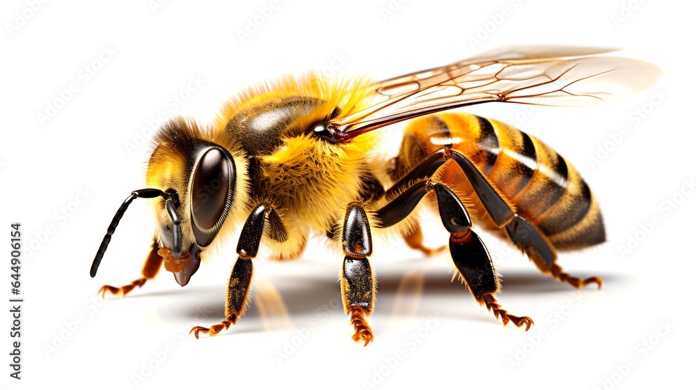 bee isolated on white background. AI Generative bee isolated on white background. AI Generative