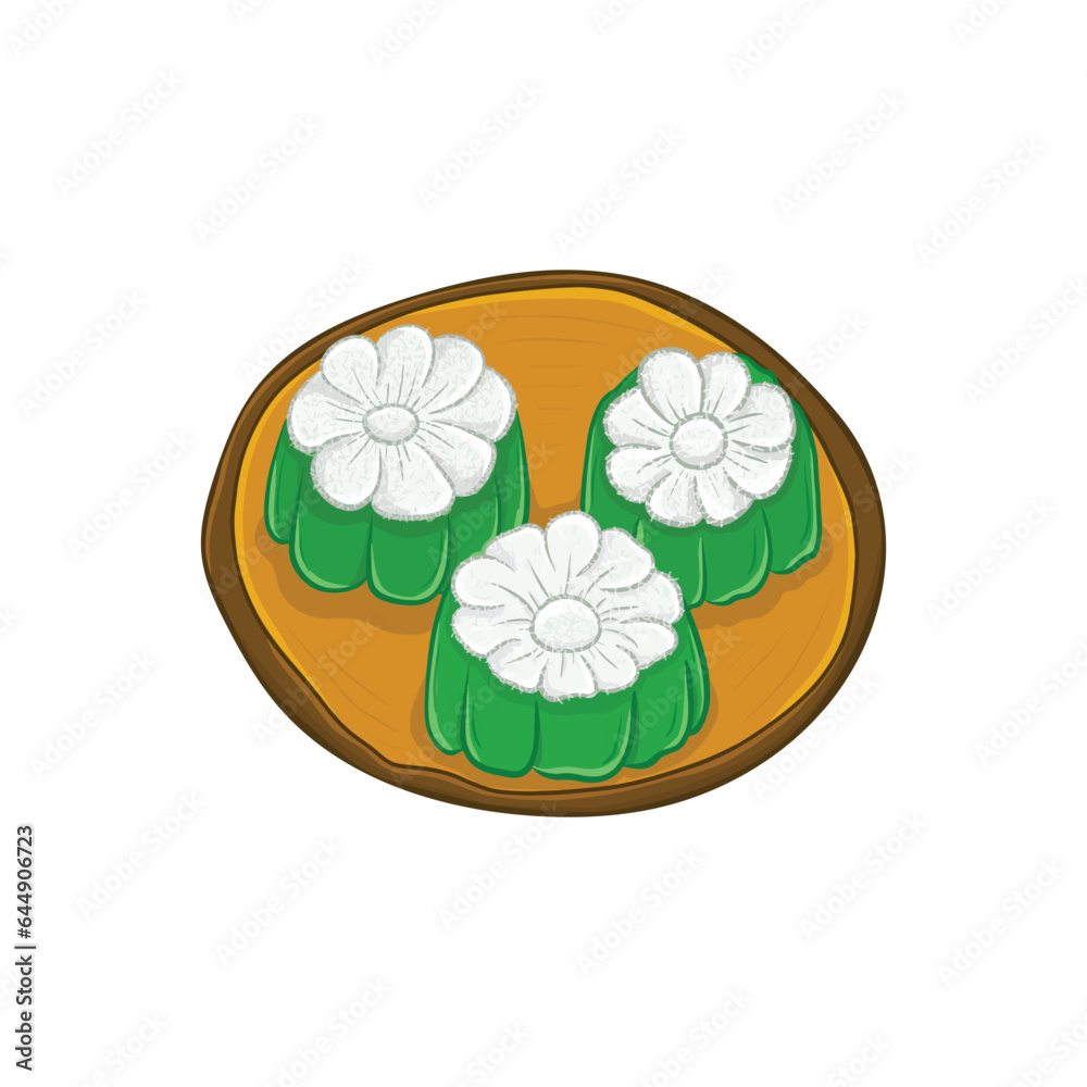 Indonesian Traditional Food Snack Illustration Indonesian Traditional Food Snack Illustration