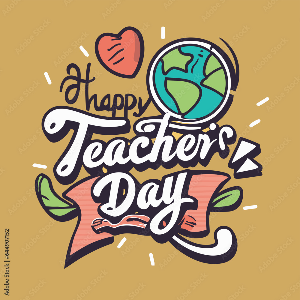 Happy Teachers Day Creative Teachers Day design for banner poster vector art