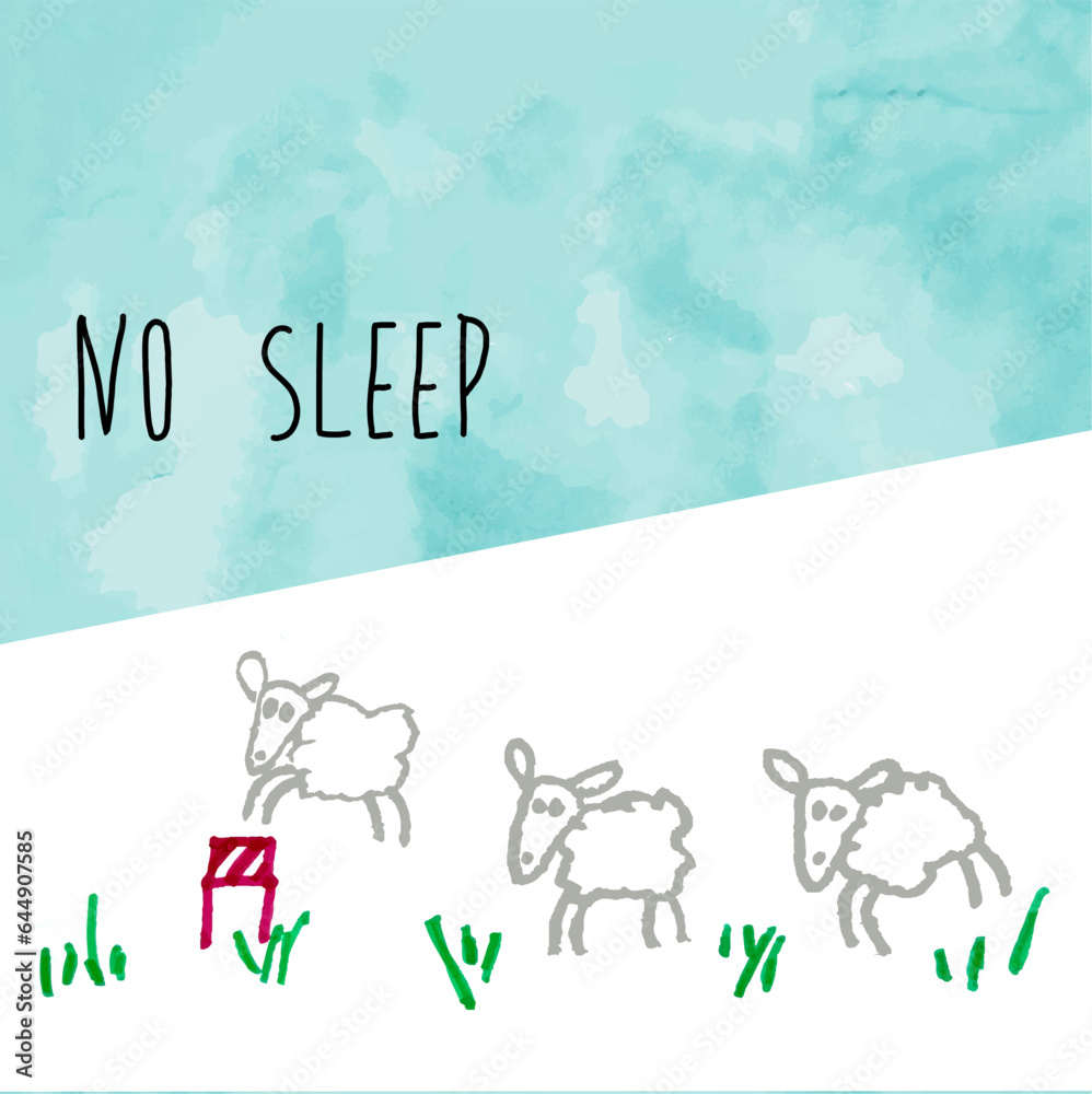 Fototapeta premium No sleep, Illustration