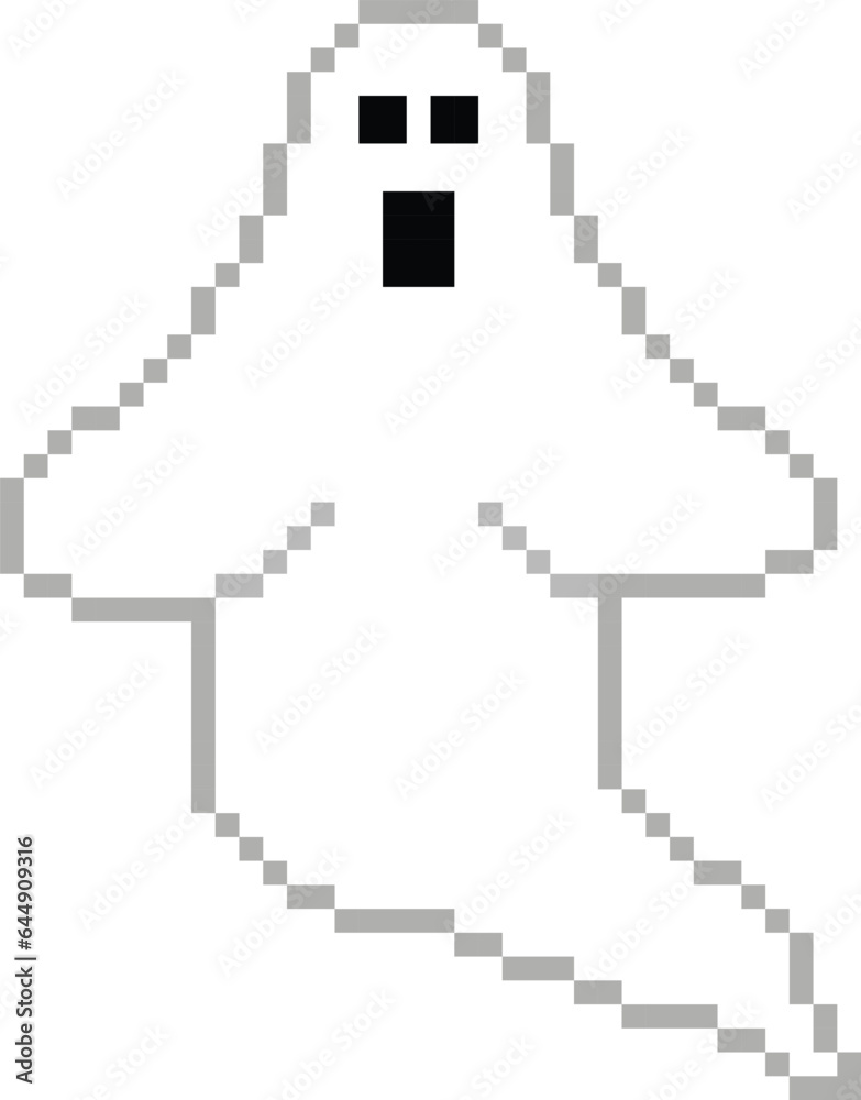 Fototapeta premium Ghost Pixel Art Vector image