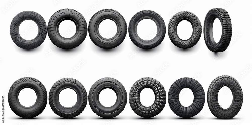 isolated rubber tire wheel background tyre auto car object race automobile. Generative AI. isolated rubber tire wheel background tyre auto car object race automobile. Generative AI.