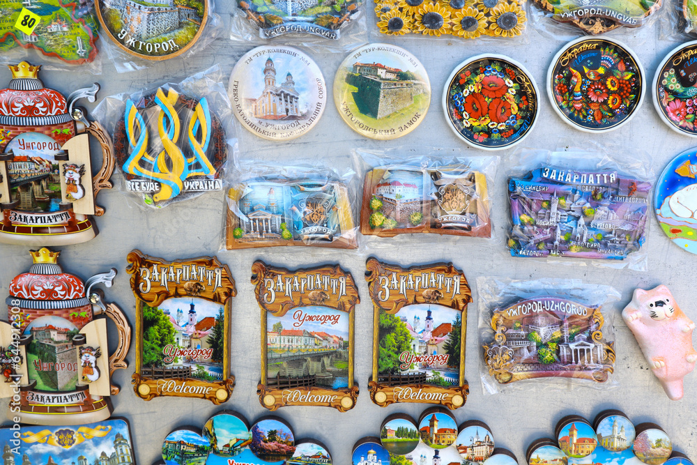 Souvenir magnets from Uzhhorod, Ukraine